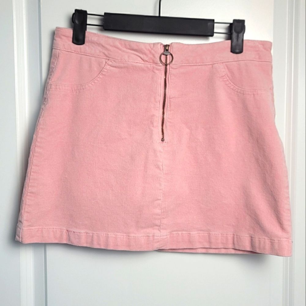 JUSTICE Girls Corduroy Zip Front Mini Skort